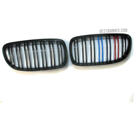 Grill BMW E90 LCI Th. 2009-2011 Shiny Black Model M Color (Double Slats)