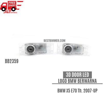 3D Door LED Logo BMW Berwarna Untuk BMW X5 E70 Th. 2007-UP