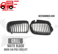 Grill Matte Black BMW E46 Pre Facelift Th. 1998-2001