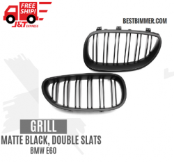 Grill Matte Black Double Slats BMW E60