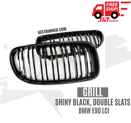 Grill Shiny Black Double Slats BMW E90 LCI Th. 2009-2012