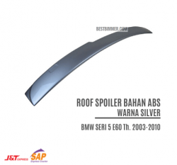 Roof Spoiler Bahan ABS Warna Silver BMW E60 Th. 2003-2010
