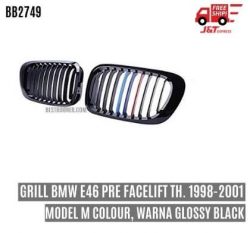 Grill BMW E46 Pre Facelift Th. 1998-2001 Model M Colour Warna Glossy Black